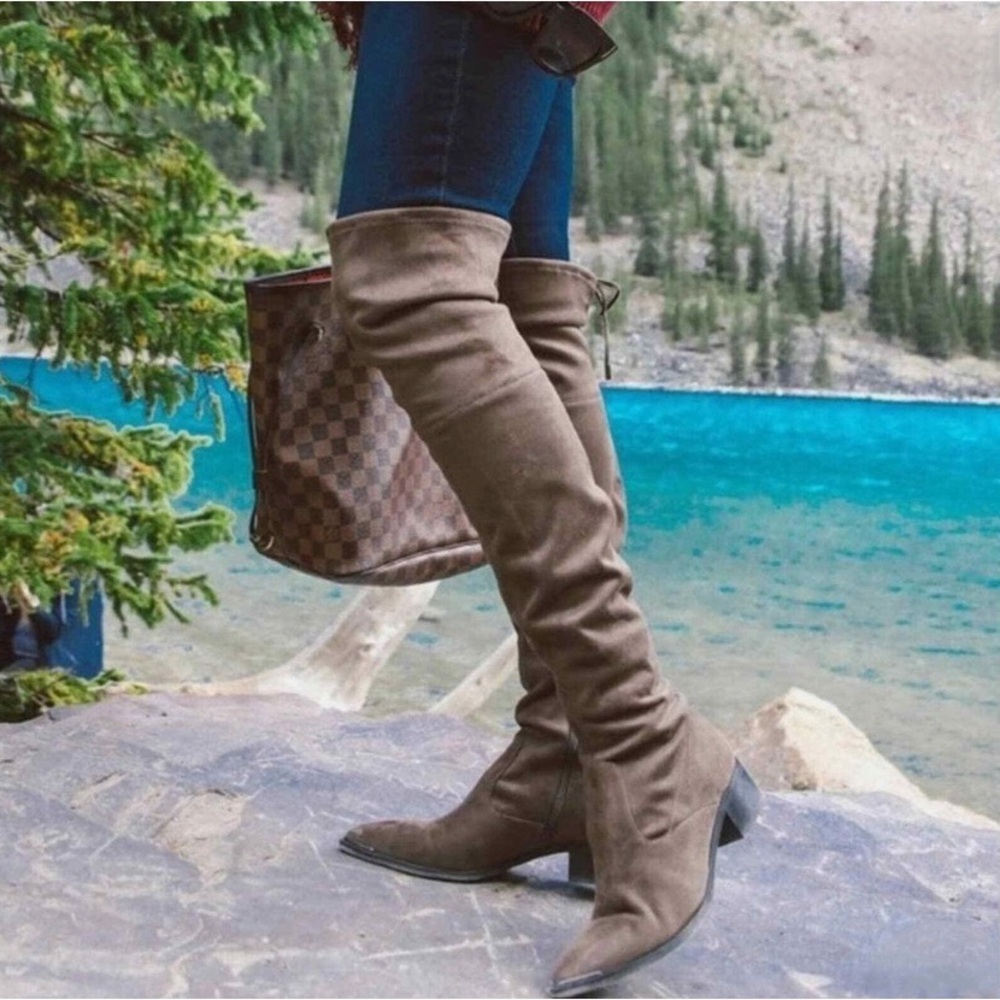 Marc Fisher Yuna Brown Over-the-Knee Boots